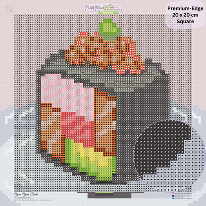 Yum Yum Sushi Hand-Rendered Diamond Painting