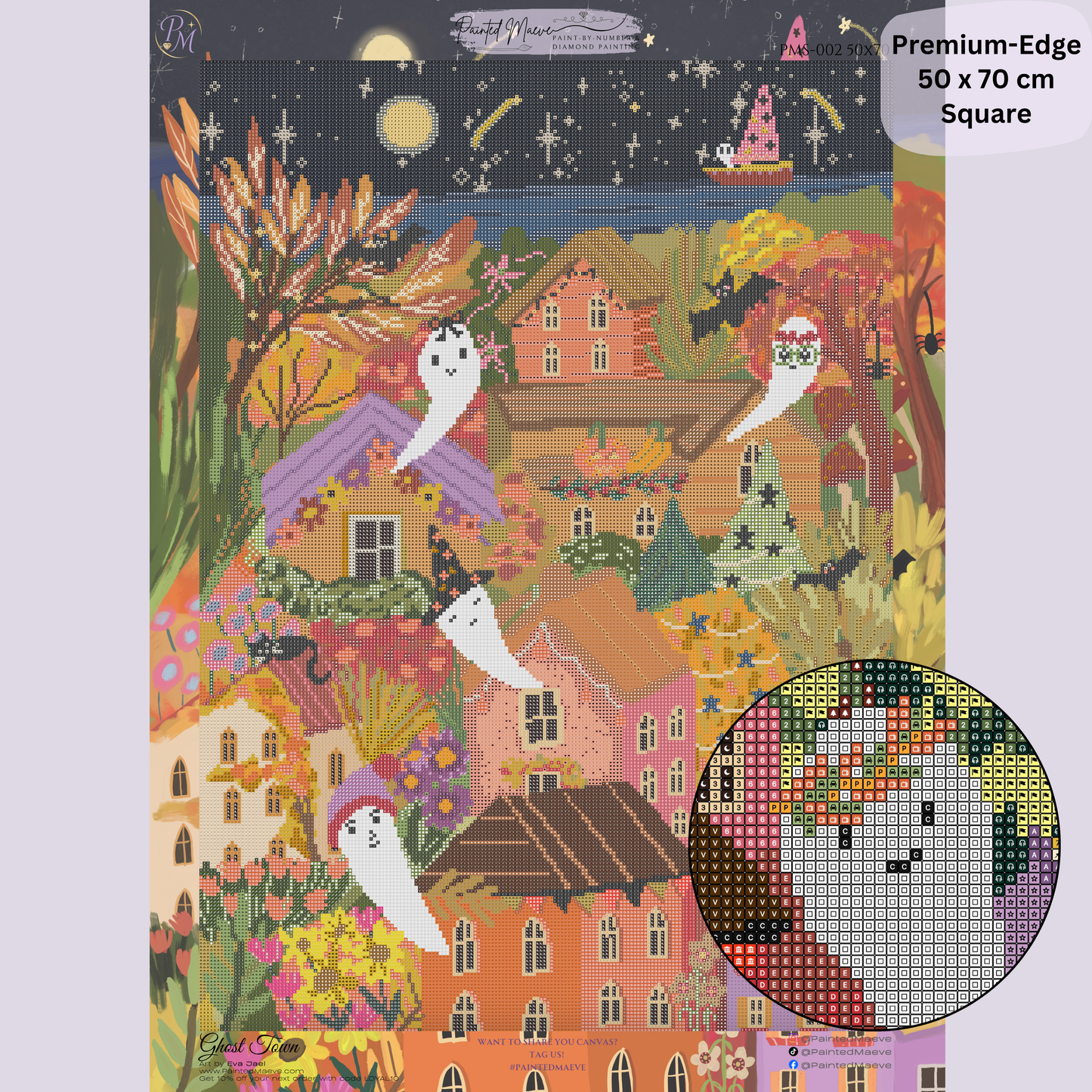 Ghost Town: Hand-Rendered Diamond Painting