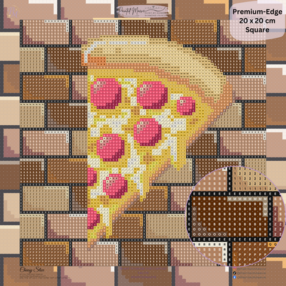 Cheesy Slice Hand-Rendered Diamond Painting
