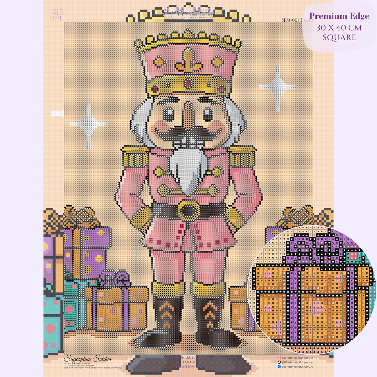 Sugarplum Soldier Hand-Rendered Diamond Painting