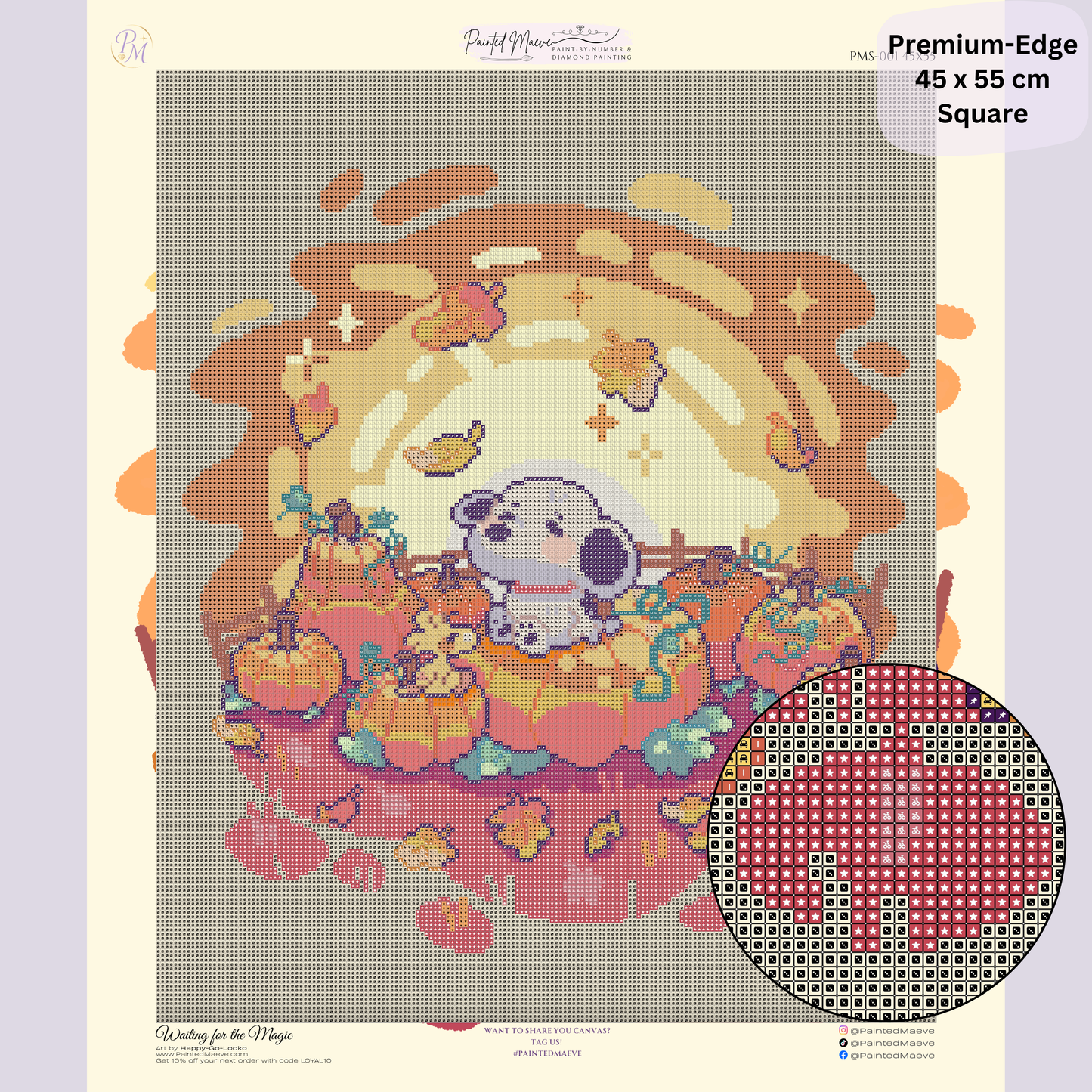 Waiting for the Magic: Hand-Rendered Diamond Painting