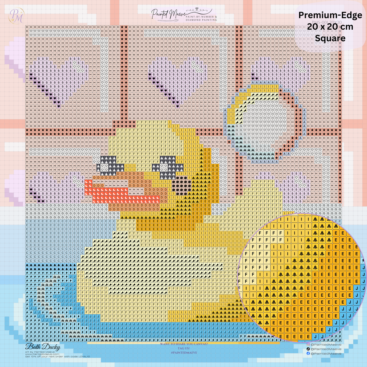 Bath Ducky Hand-Rendered Diamond Painting