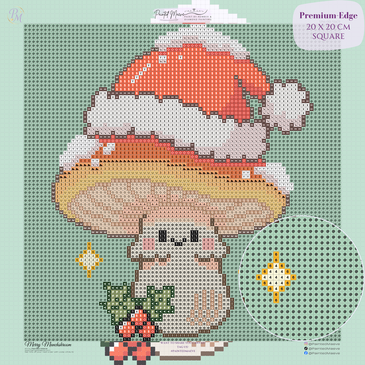 Merry Munchshroom Hand-Rendered Diamond Painting