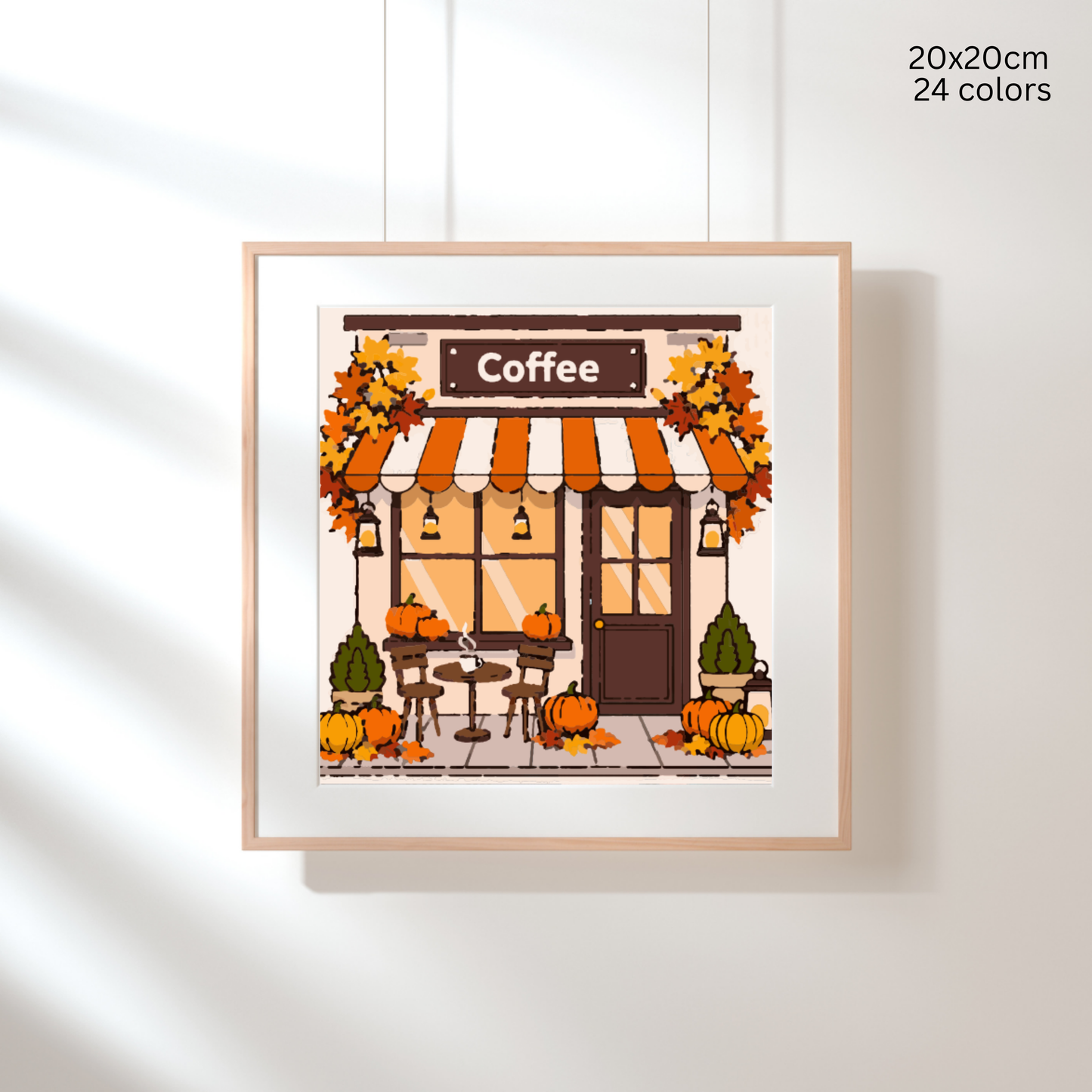 Pumpkin Brew Cafe: Paint-by-Number Collection (24/36/48 colors | No Frame)