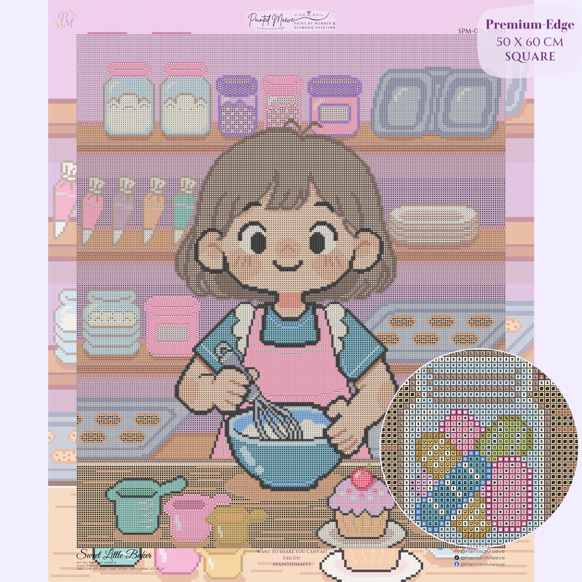 Sweet Little Baker Hand-Rendered Diamond Painting