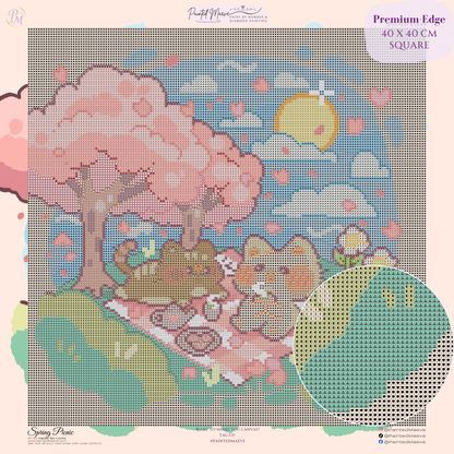 Spring Picnic Hand-Rendered Diamond Painting