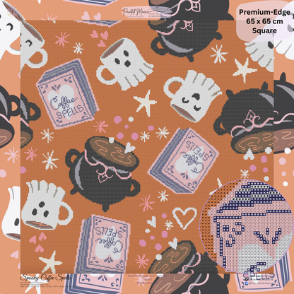 Spooky Coffee Spells: Hand-Rendered Diamond Painting