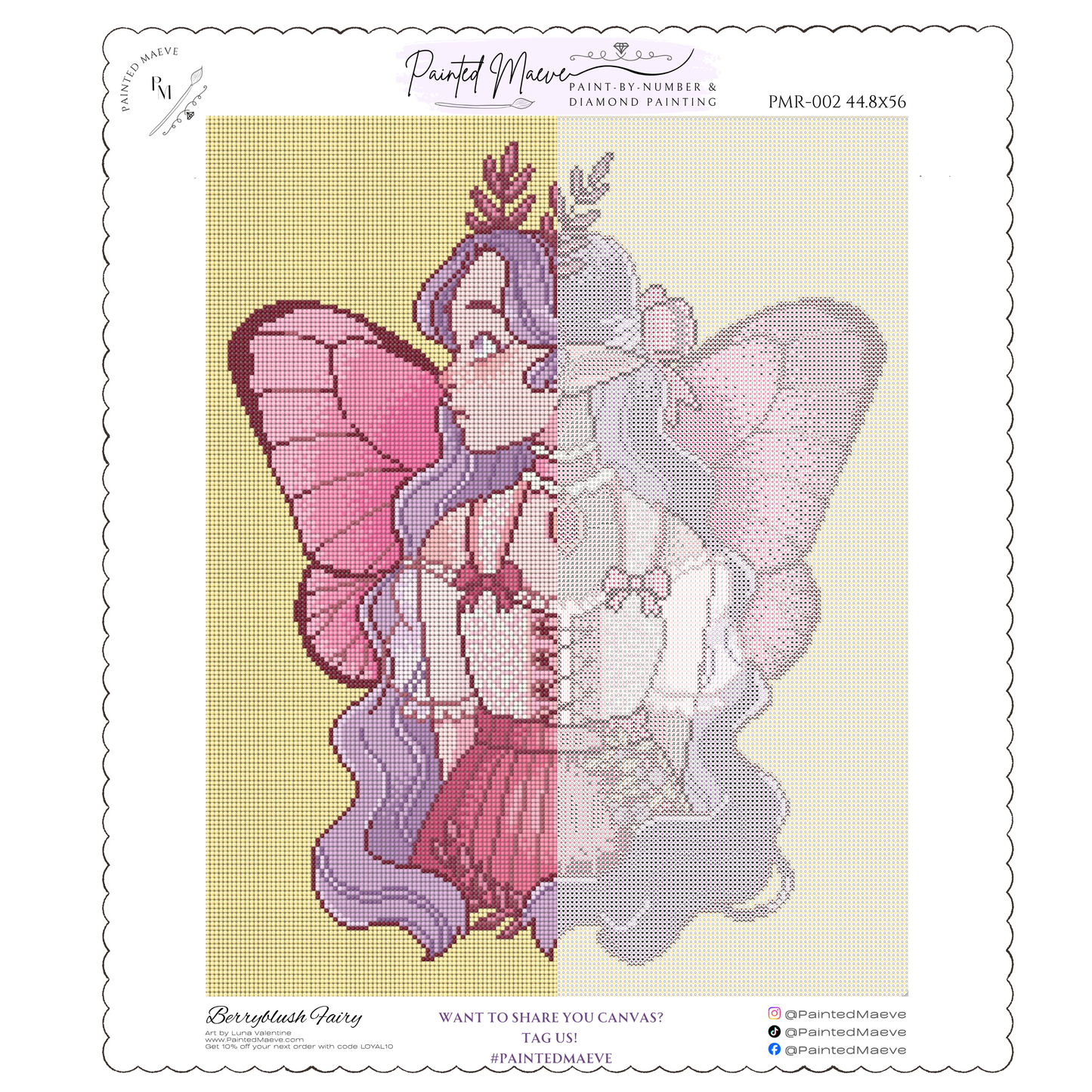 Berryblush Fairy: Hand-Rendered Diamond Painting Collection