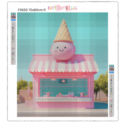 Cream and Cone Hut: Diamond Painting Collection