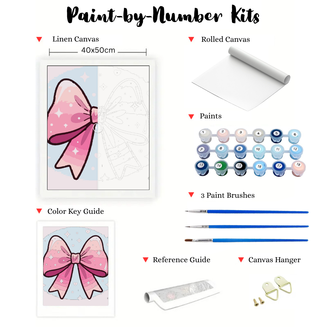 Maeve’s Ribbon: Paint-by-Number Collection (24/36/48 colors | No Frame)