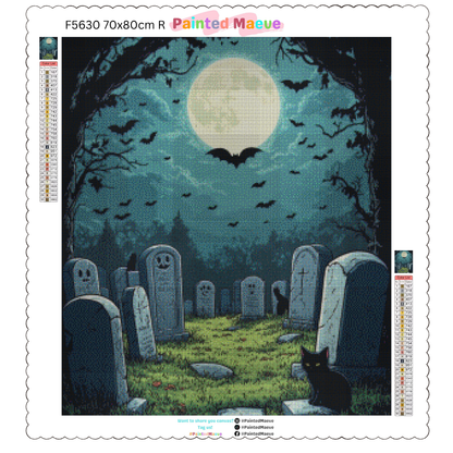 Spooky Cemetary: Diamond Painting Halloween Collection