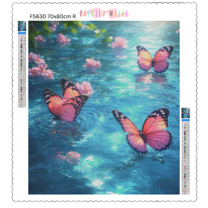 Delicate Blush Wings: Diamond Painting Collection