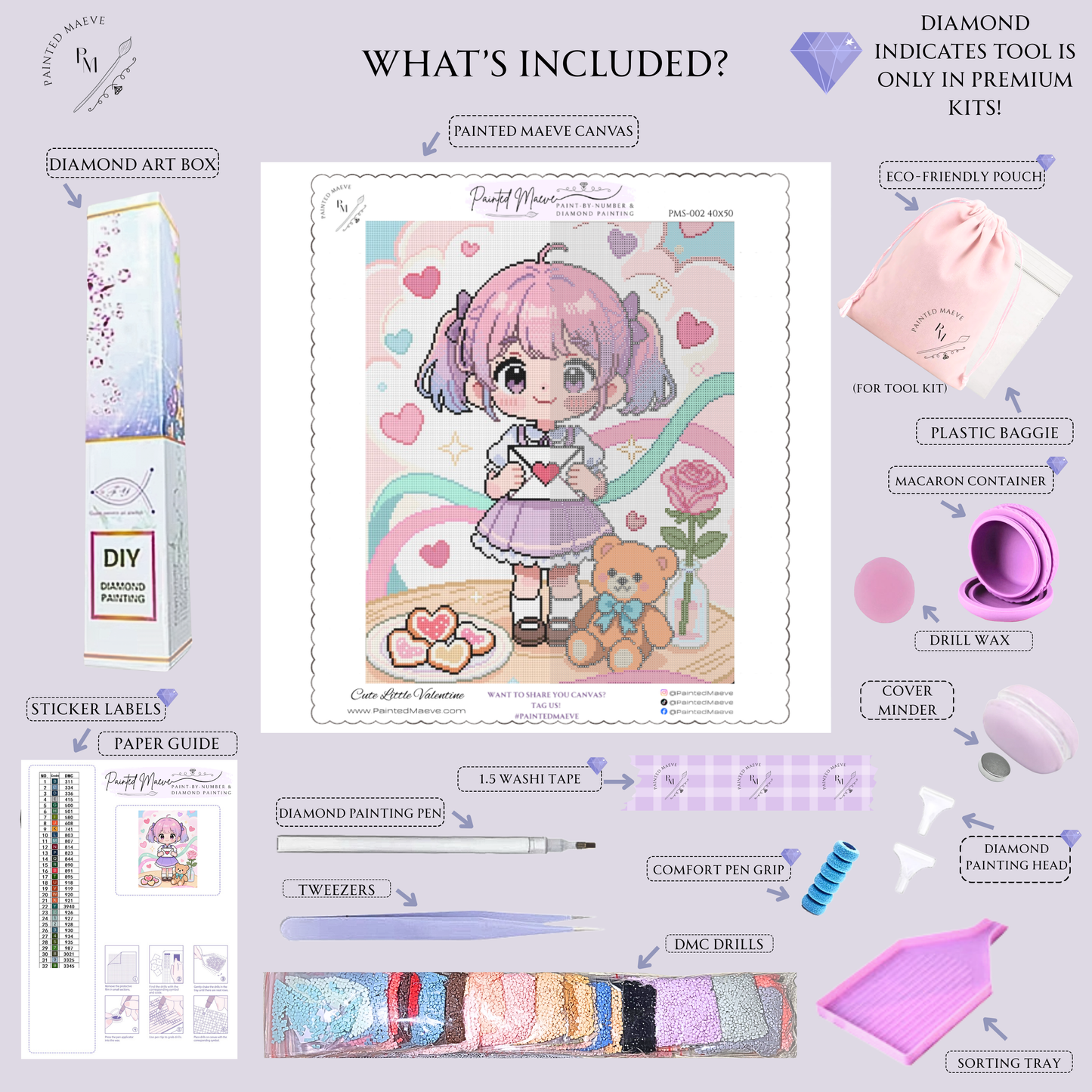 Cute Little Valentine: Hand-Rendered Diamond Painting Valentine Collection