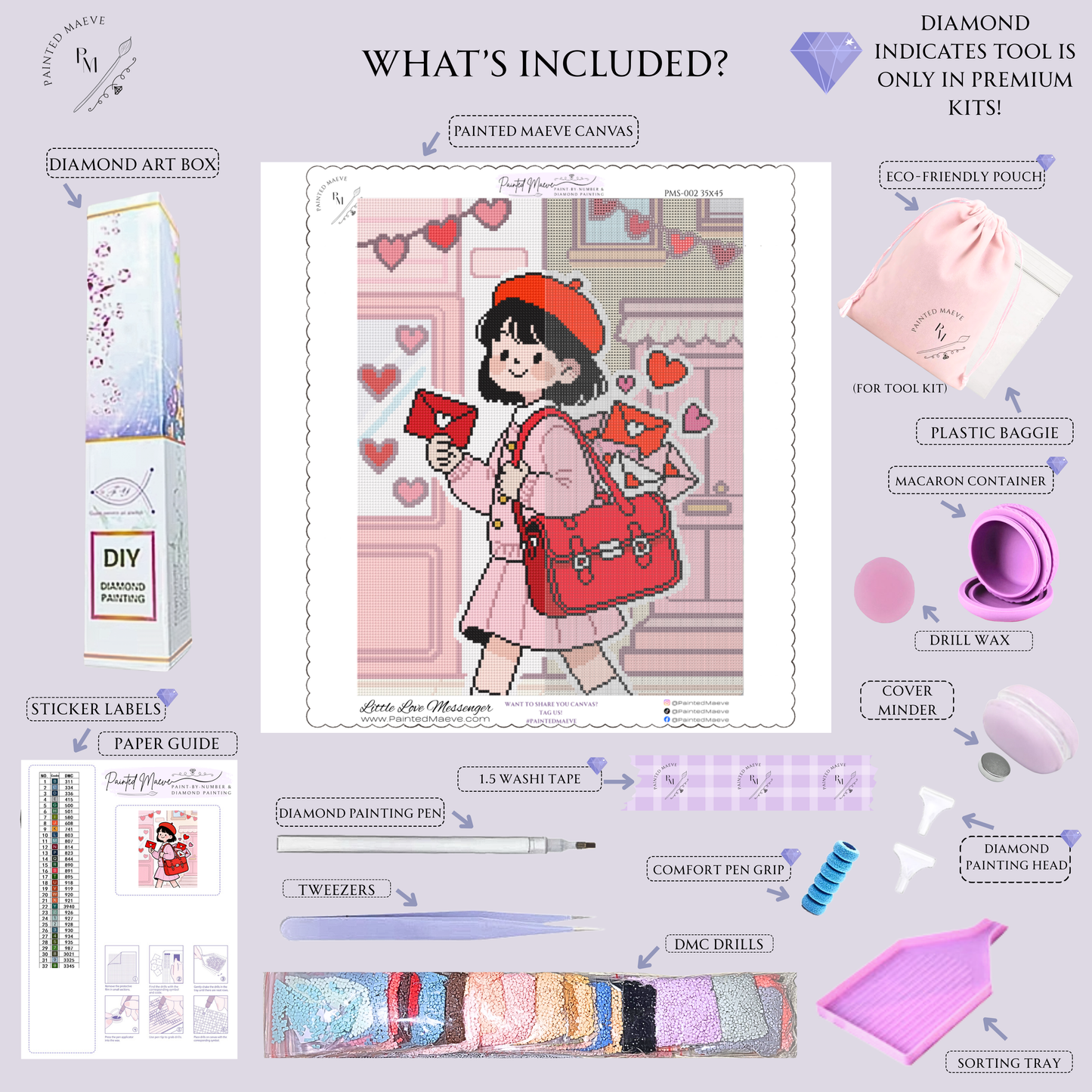 Little Love Messenger: Hand-Rendered Diamond Painting Valentine Collection