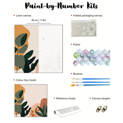 Boho Plants: Paint-by-Number Mini Collection