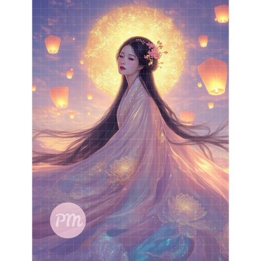 Lotus Princess: Paint-by-Number Collection (24/36/48 colors | No Frame)