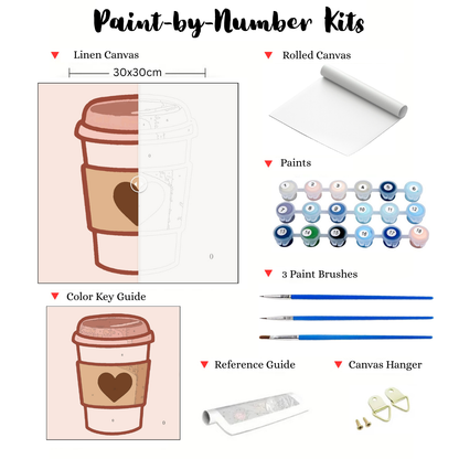 Brewed with Love: MINI Paint-by-Number Collection (24/36/48 colors | No Frame)