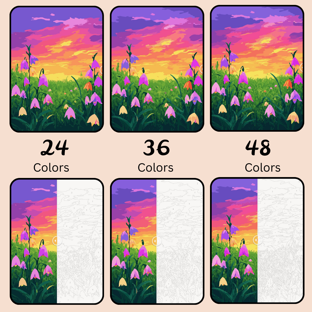 Lily of the Valley: Paint-by-Number Collection (24/36/48 colors | No Frame)