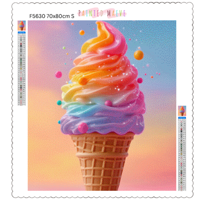 Rainbow Ice Cream: Diamond Painting Collection