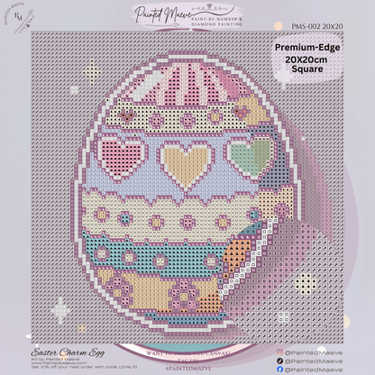 Easter Egg Charm: MINI Hand-Rendered Diamond Painting Collection