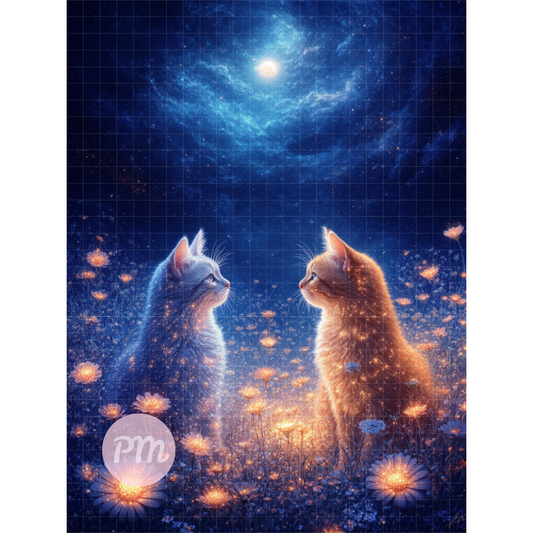 Moonlit Whiskers: Diamond Painting Collection