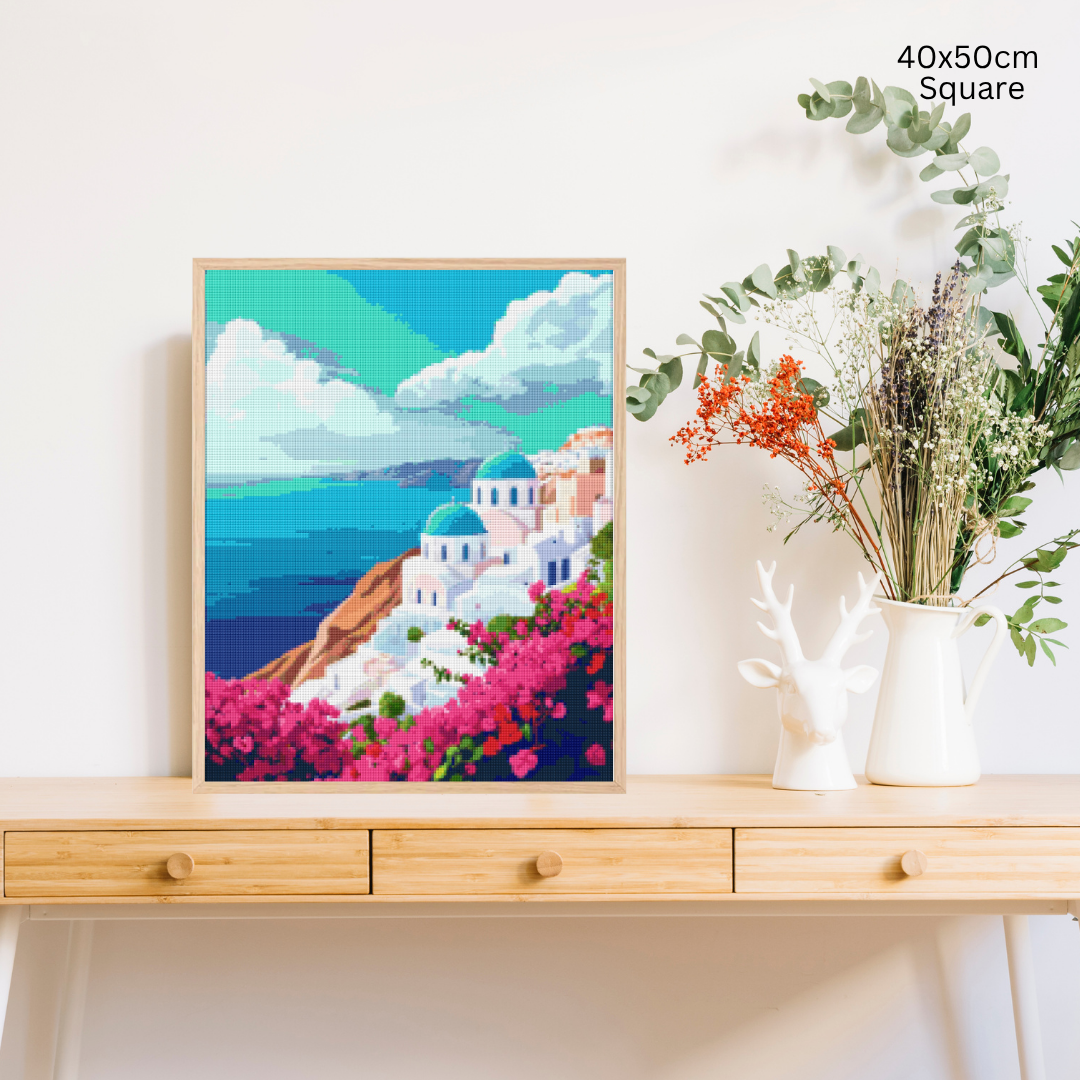 Santorini Bliss: Diamond Painting Collection