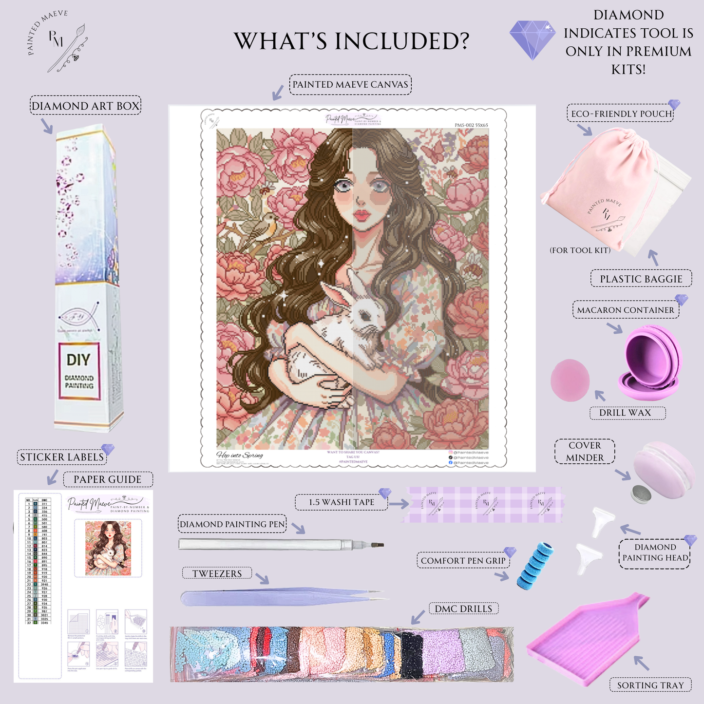 Hop into Spring: Hand-Rendered Diamond Painting Collection