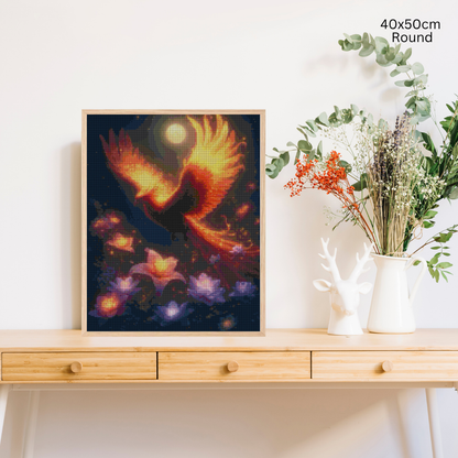 Golden Phoenix Glow: Diamond Painting Collection