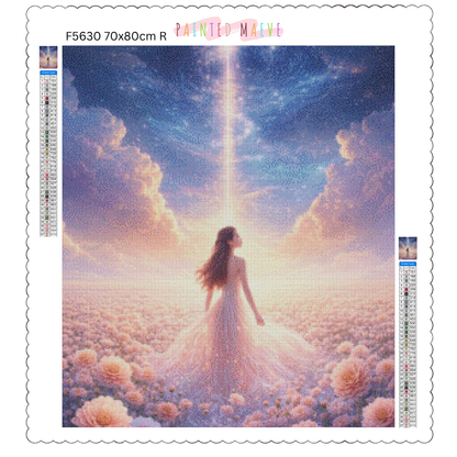 Celestial Blossom Beauty: Diamond Painting Collection