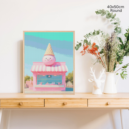 Cream and Cone Hut: Diamond Painting Collection
