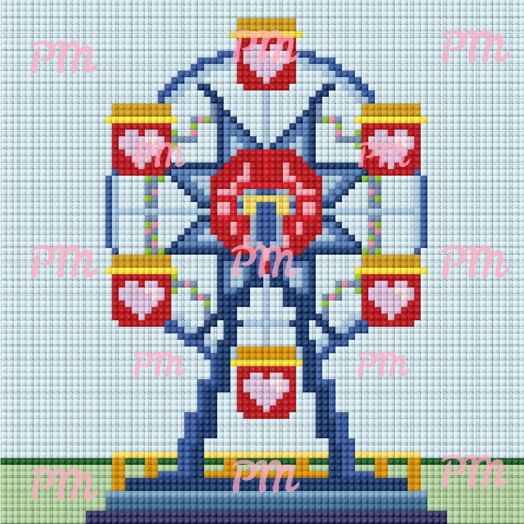 Ferris Wheel Fun: MINI Hand-Rendered Diamond Painting Collection