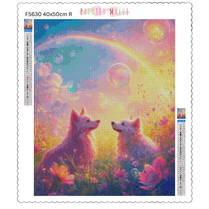 Rainbow Paws & Bubble Dreams: Diamond Painting Collection