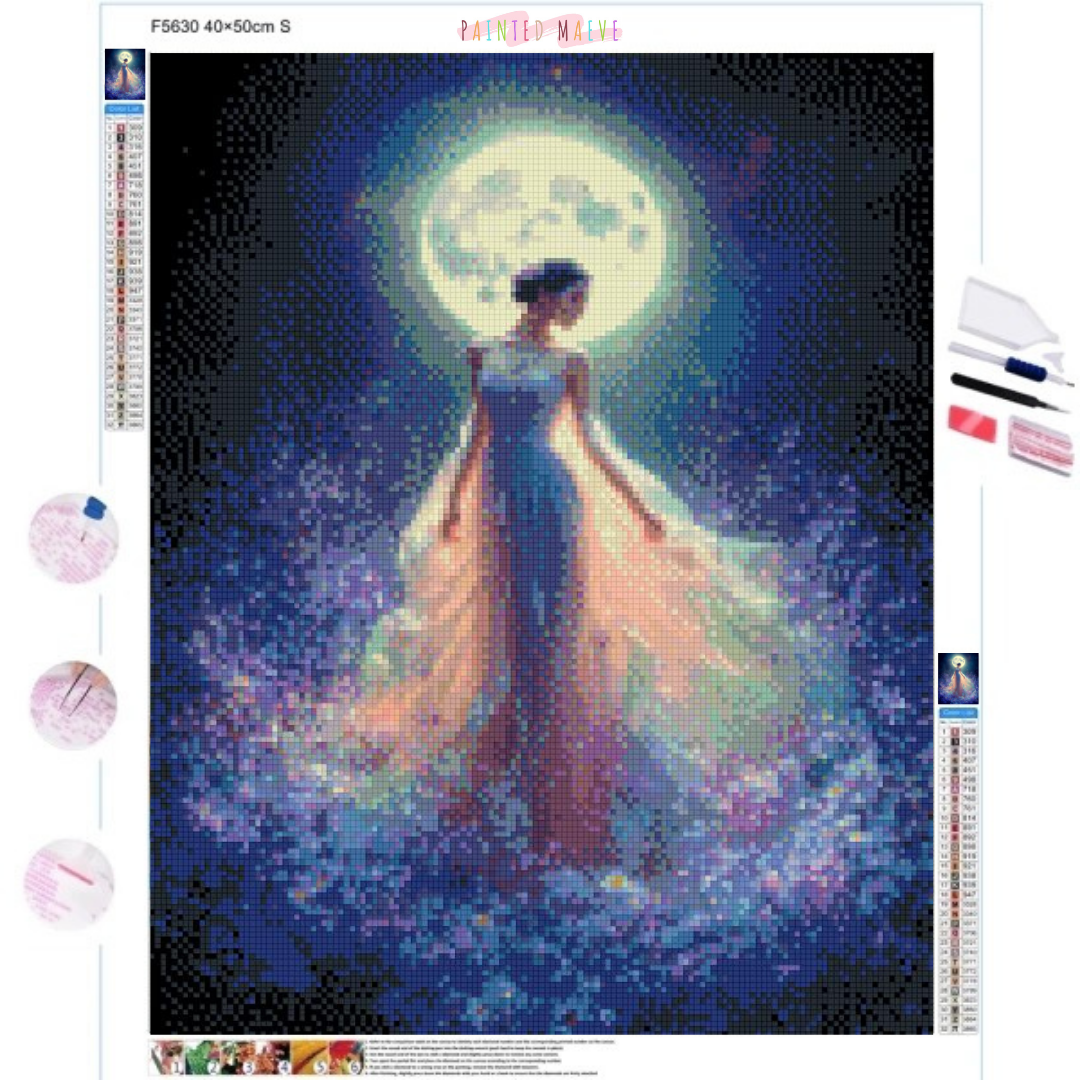 Midnight Ethereal Beauty: Diamond Painting Collection