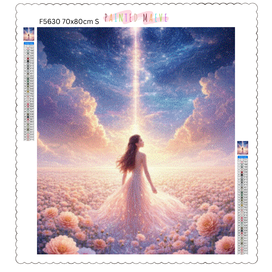 Celestial Blossom Beauty: Diamond Painting Collection