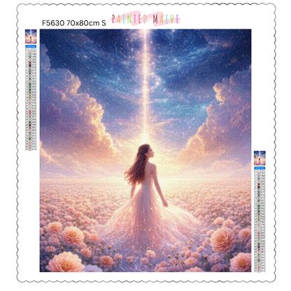 Celestial Blossom Beauty: Diamond Painting Collection