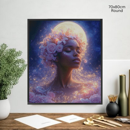 Pink Rose Deity: Diamond Painting Collection