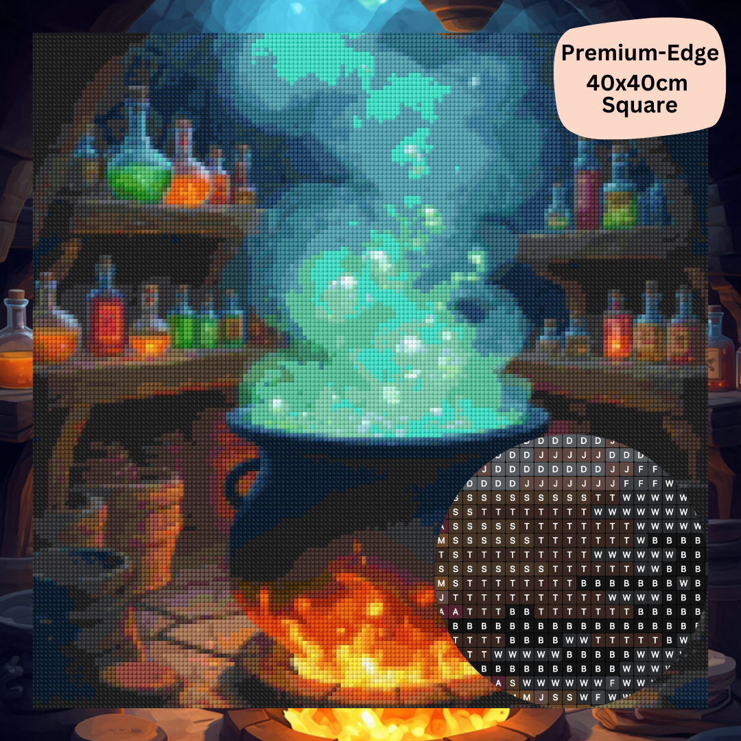 Enchanted Cauldron: Diamond Painting Halloween Collection