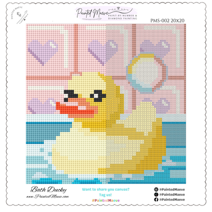 Bath Ducky: MINI Hand-Rendered Diamond Painting Collection