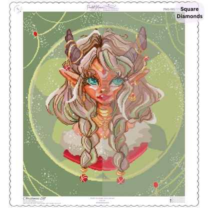 Christmas Elf: Hand-Rendered Diamond Painting