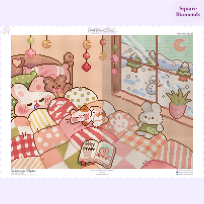 Winter is for Naptime Hand-Rendered Diamond Painting