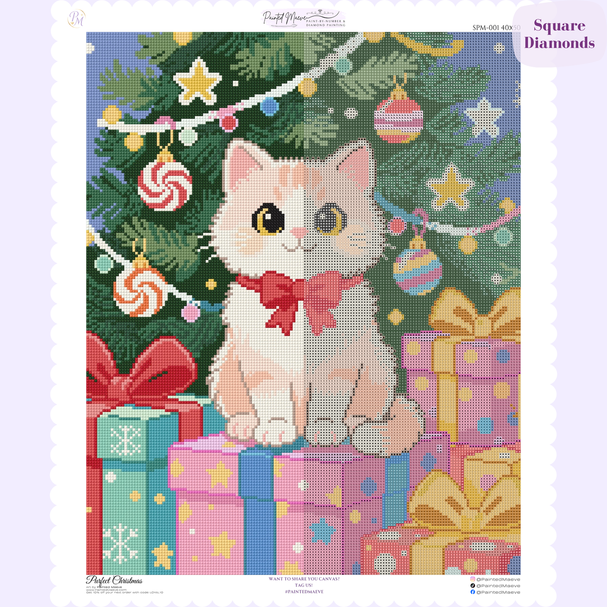 Purfect Christmas Hand-Rendered Diamond Painting