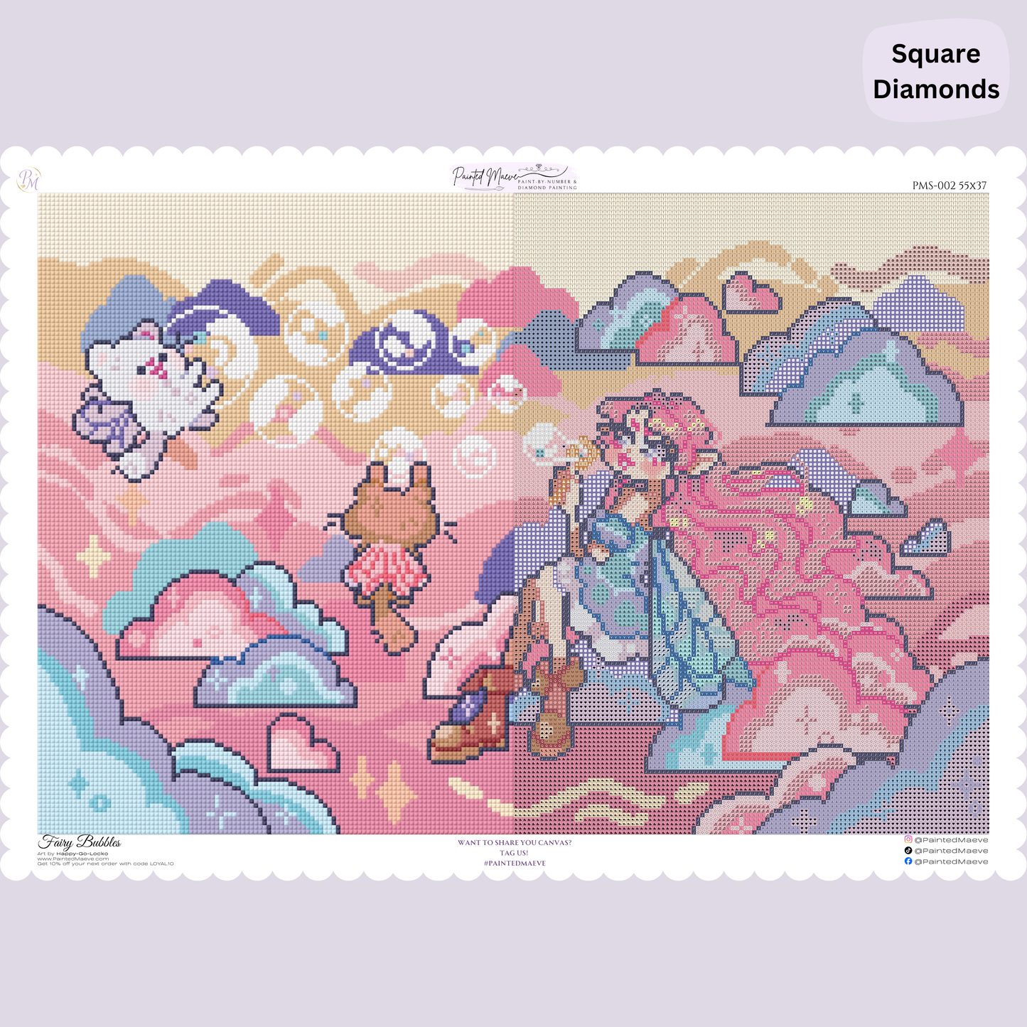 Fairy Bubbles: Hand-Rendered Diamond Painting