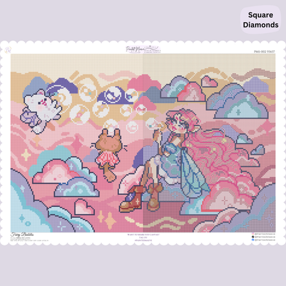 Fairy Bubbles: Hand-Rendered Diamond Painting
