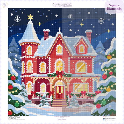 Merry Manor Hand-Rendered Diamond Painting