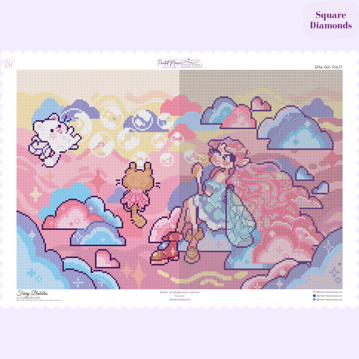 Fairy Bubbles Hand-Rendered Diamond Painting