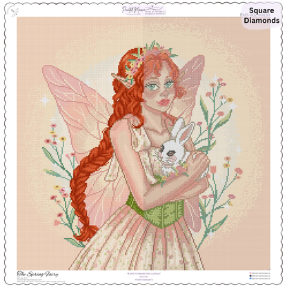 The Spring Fairy: Hand-Rendered Diamond Painting