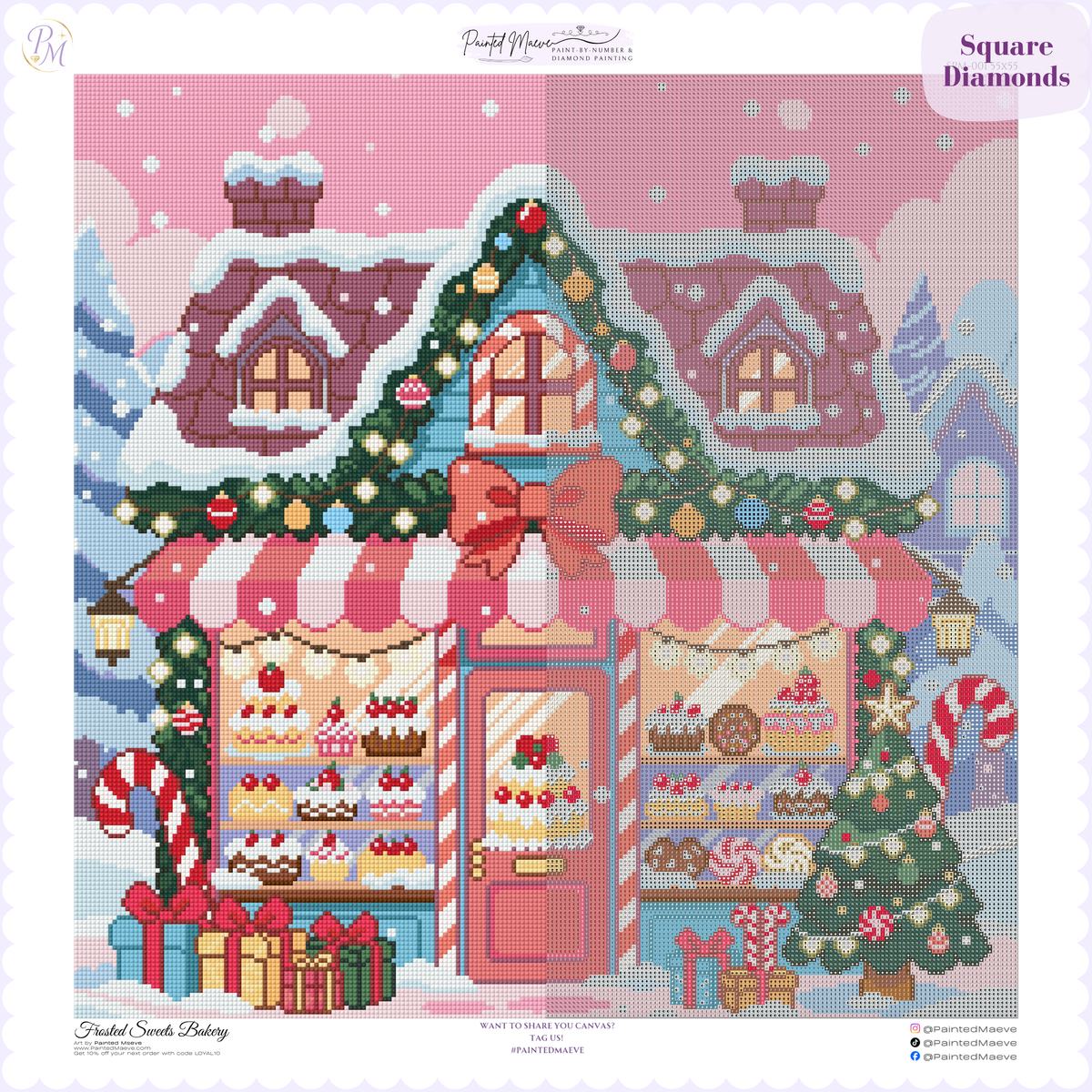 Frosted Sweets Bakery Hand-Rendered Diamond Painting