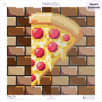 Cheesy Slice Hand-Rendered Diamond Painting