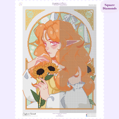 Sunflowers Warmth Hand-Rendered Diamond Painting
