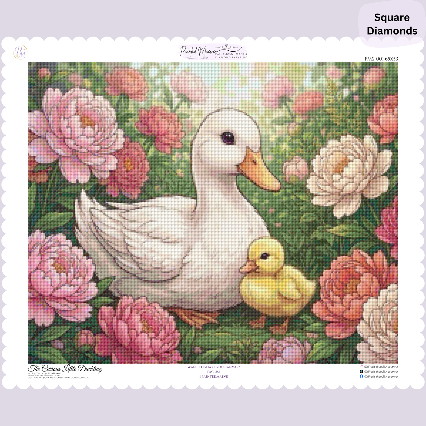 The Curious Little Duckling: Hybrid-Render Diamond Painting